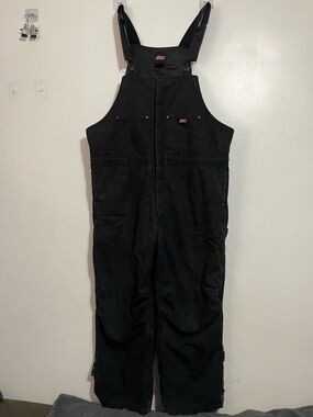 Vintage Workwear Dickies Black Insulated Bib Overalls